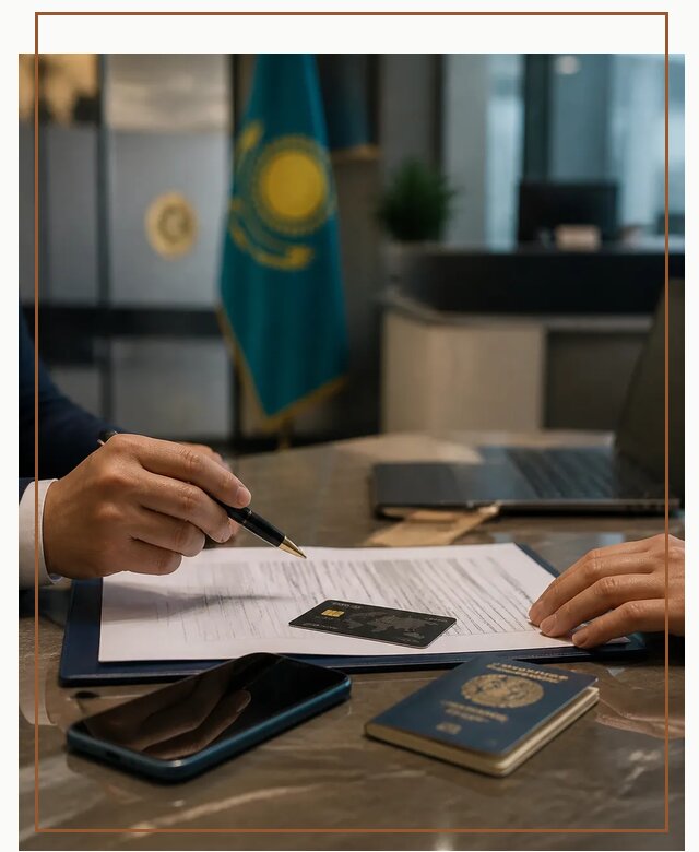 Открытие счета и банковской карты в Казахстане в Гусе-Хрустальном
